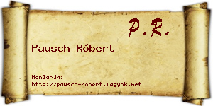 Pausch Róbert névjegykártya